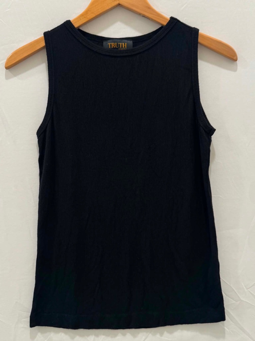TRUTH by Republic Black Ribbed Tank - Women's Sleeveless Knit Top size M